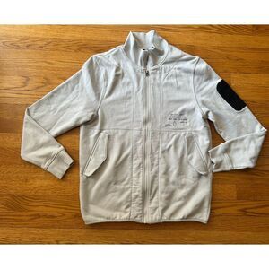 G Star Raw Men's Gray Zip Up Sweatshirt Track Jacket Medium